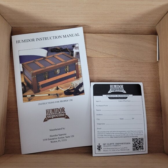 Quality Importers Trading Co Humidor Supreme Brown Wood Cigar Storage Box - Picture 4 of 9